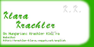 klara krachler business card